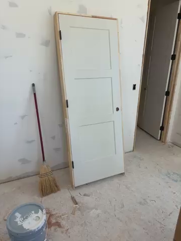 Brand new construction interior door