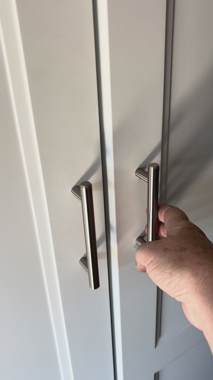 High-end Ikea cabinets with pull-out shelves