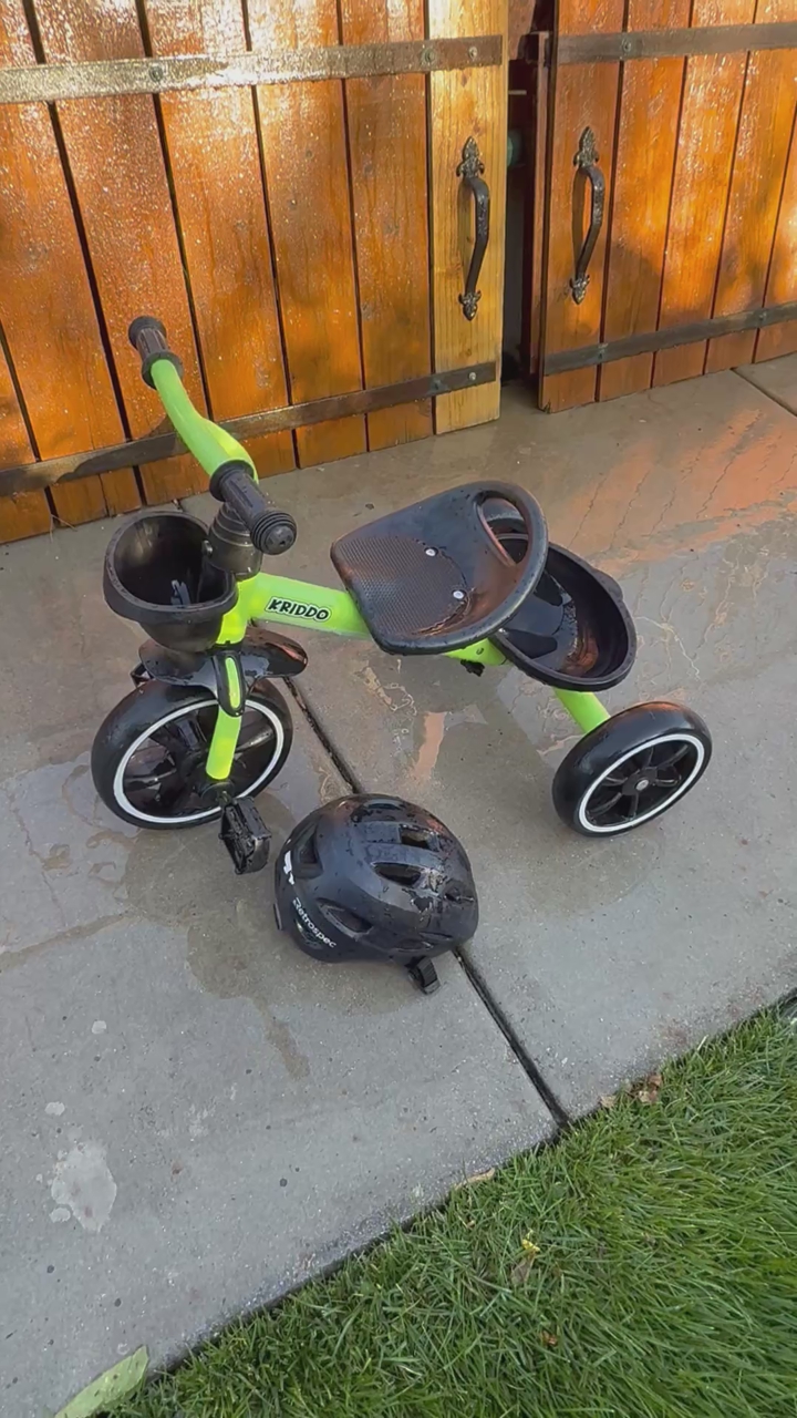 Kids kriddo trike and helmet