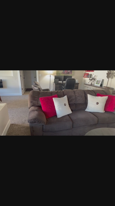 Brown microfiber couch