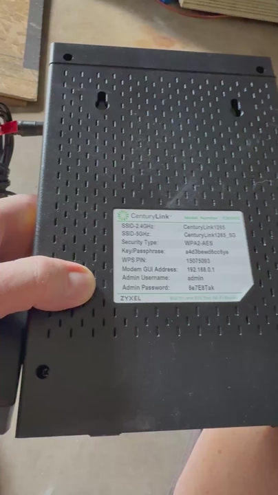 Century Link WiFi Router